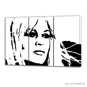 Brigitte Bardot - schwarz-weiß - Kunstwerk / Leinwand