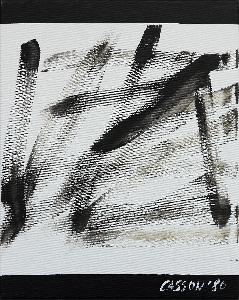 Gemälde von Maître de Casson (franz. für „Meister der Spiegel“, chin. 镜子大师 ), Titel: 105, 1980